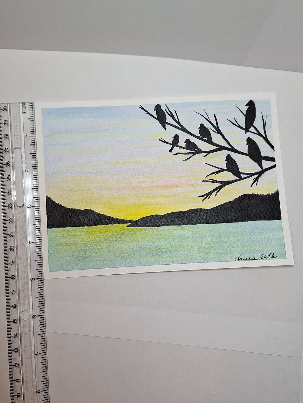 "The Isles" Hand-painted gouache painting - Picture 10 of 11